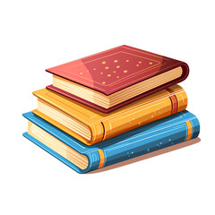 Educational Hardcover Books Stacked Together