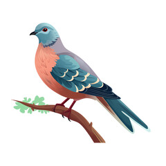 Passenger Pigeon Extinct Bird Graphic Illustration