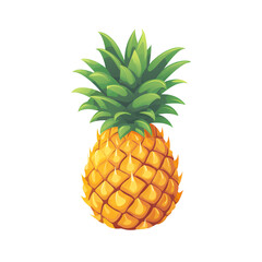 Whole Pineapple Fruit Icon: Exotic Tropical Delight