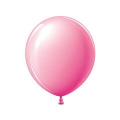 Pastel pink deflated balloon on white