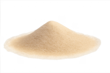 Sand pile forming small desert dune on transparent background