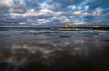 Storm on the Baltic Sea coast