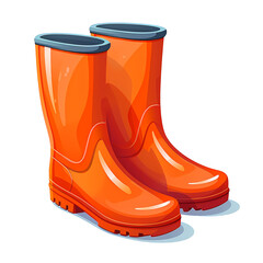 Durable Rubber Rain Boots Pair for Rainy Weather