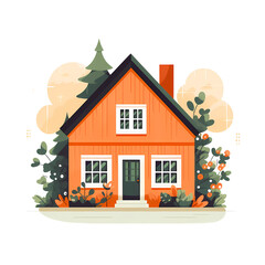 Charming Scandinavian House Amidst Forest Trees