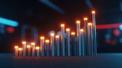 Glowing orange bars on dark background glowing bars