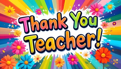 Obraz premium Painted Thanks for an Amazing Teacher