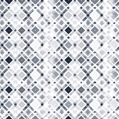 Nordic squares seamless pattern, soft edges, monochrome palette, clean symmetry