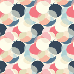 Bubble circles minimal pattern, soft rounded geometry