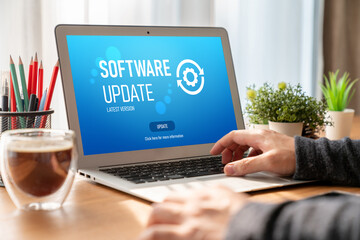 Software update on computer for modish version of device software upgrade