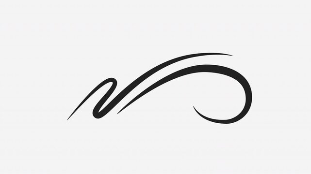 Seamless looping hand drawn wind, wave and airflow doodle animation with smooth, gentle motion. Minimal line art overlay suitable for explainer videos, transitions, weather visuals, UI animation