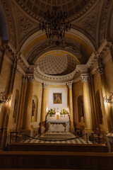 Interior of Catholic church Basilica of St. Catherine of Alexandria in Saint Petersburg, Russia, NOV, 5, 2024