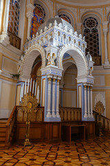 Interior of synagogue in Saint-Petersburg, Russia, November 5, 2024