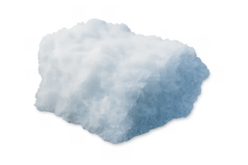 Chunk of snow, ice, and frost with a transparent background