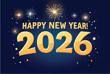 Happy new year 2026 celebration background. New Year Greeting. 