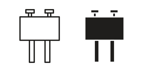 Obraz premium Billboard icons set in multiple style collection