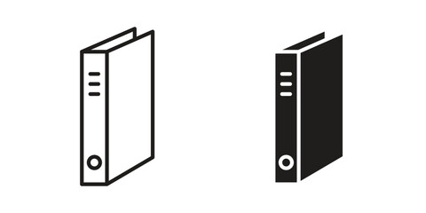 Binder icons set in multiple style collection