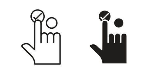 Fototapeta premium Choice icons set in multiple style collection