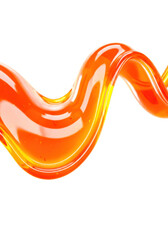  Liquid Orange Caramel Splashing Wave Motion.