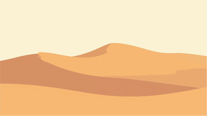 Desert landscape. Illustration of a desert landscape. Desert dunes. Vector illustration.