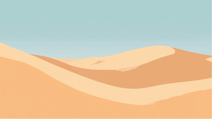 Desert landscape. Illustration of a desert landscape. Desert dunes. Vector illustration.