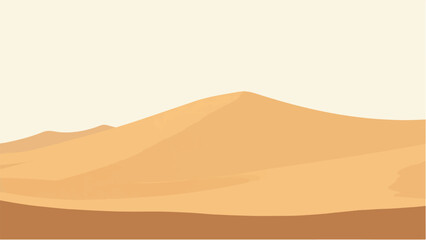 Desert landscape. Illustration of a desert landscape. Desert dunes. Vector illustration.