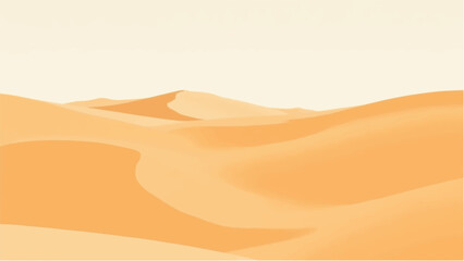 Desert landscape. Illustration of a desert landscape. Desert dunes. Vector illustration.