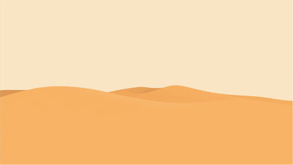 Desert landscape. Illustration of a desert landscape. Desert dunes. Vector illustration.