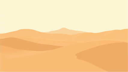 Desert landscape. Illustration of a desert landscape. Desert dunes. Vector illustration.