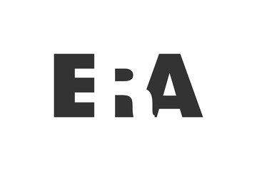 Obraz premium ERA logo design. Initial letter E R A bold font style for tech startups, consulting, corporate branding. Creative company name, headlines typography identity, trendy logotype.