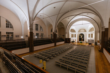 Interior of Lutheran Church of Saints Peter and Paul in Saint-Petersburg, Russia, Jan 11, 2025
