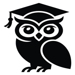 Wise owl wearing graduation cap symbol of wisdom knowledge and scholarly pursuit ideal for educational institutions and graduation themed design