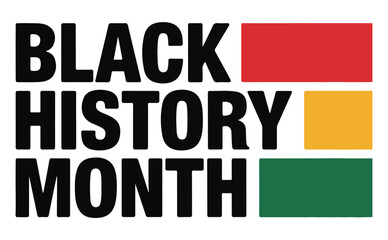 Black History Month Celebration with Red, Yellow, and Green Colors