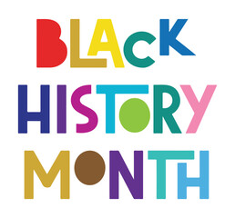 Black History Month Celebration with Colorful Typography