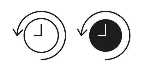 History icons set in multiple style collection