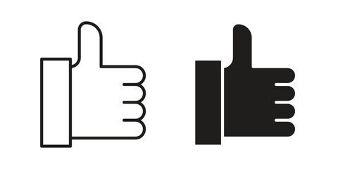 Obraz premium Like icons set in multiple style collection