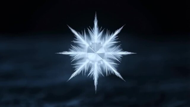 Crystal transformation: dynamic evolution of a snowflake in motion with icicle patterns