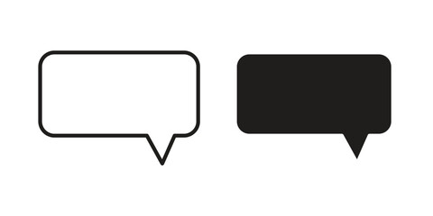 Fototapeta premium Speech bubble icons set in multiple style collection