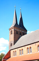 Fototapeta premium St. Marien Parish Church of Kirchhain in Lower Lusatia, Germany 