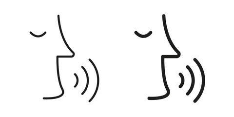 Voice icons set in multiple style collection