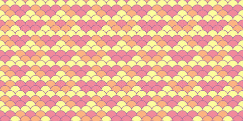 Vibrant pastel scales pattern. Perfect for textile design, websites, packaging, or any project needing a cheerful, playful, and subtly geometric background.