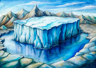 an iceberg in the arctic waters