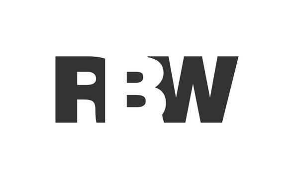 RBW logo design. Initial letter R B W bold font style for tech startups, consulting, corporate branding. Creative company name, headlines typography identity, trendy logotype.