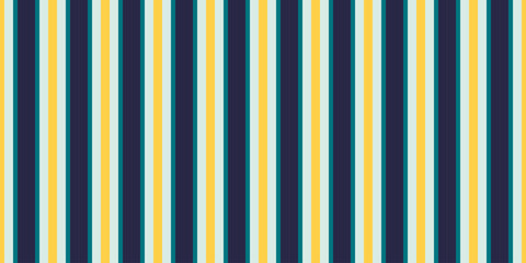 Obraz premium Vibrant vertical stripes in teal, yellow, and navy create a cheerful, modern pattern perfect for backgrounds, textiles, or website design.