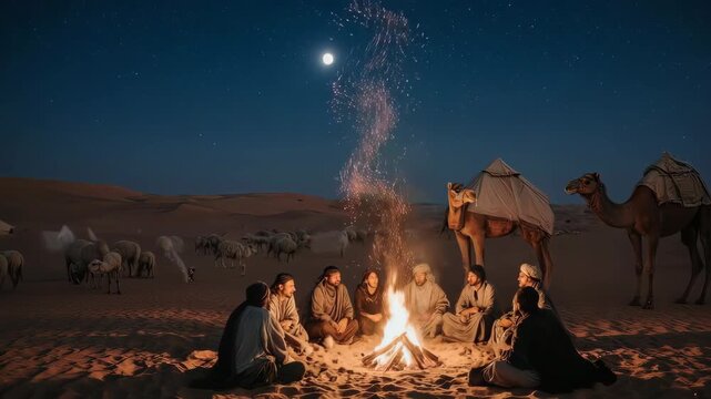 berbere tribe camping on the Sahara desert a milliner tradition