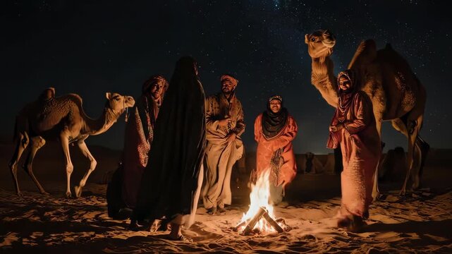Berbere tribe camping on the Sahara desert a milliner tradition