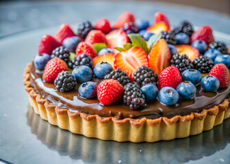 Decadent Chocolate Fruit Tart ? A Sweet Indulgence