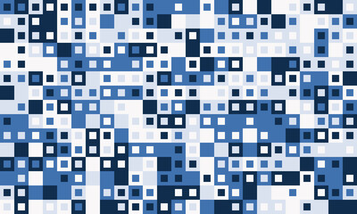 Abstract blue square pixel pattern.  Ideal for tech, data, digital, or modern design projects.  Represents connectivity, technology, and information flow.
