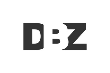 Fototapeta premium DBZ logo design. Initial letter D B Z bold font style for tech startups, consulting, corporate branding. Creative company name, headlines typography identity, trendy logotype.
