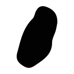 Abstract organic botanical shape isolated on transparent background