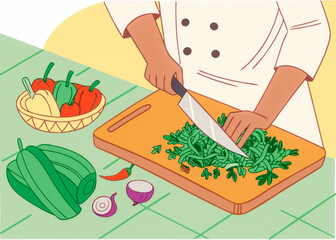 Culinary Creation: A Chef's Preparation